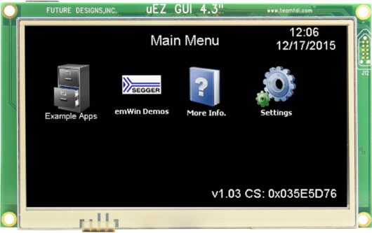 A photo of UEZGUI-1788-43WQR screen