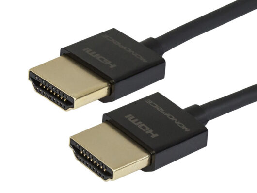 A photo of Assorted Monoprice HDMI cables
