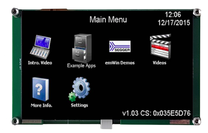A photo of 4.3″ PCAP Touchscreen LCD GUI (PROTOTYPE) from the front