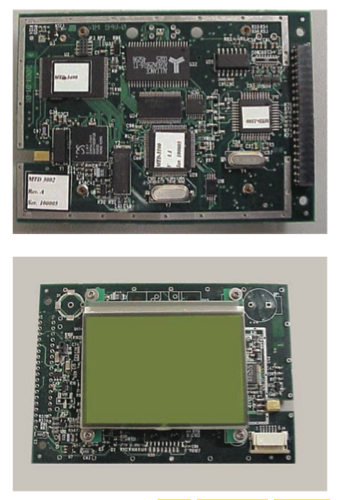A collage of two circuit boards for a GPS tracking device